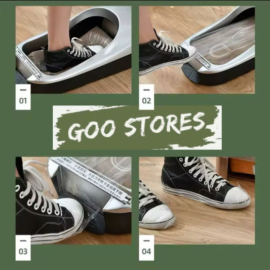 FURLOU Fully Automatic Shoe Cover Machine Household Disposable Shoe Film Machine, Portable Shoe Foil Machine with 3 Roll Shoe Membrane, Waterproof and Dustproof, for Indoors, Hospital, Shop And Office