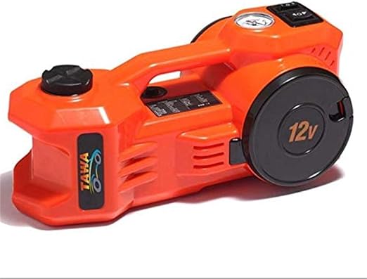360¡Ã Light Electric Car Jack 5 Ton Hydraulic Floor Jack With Built-In Tire Inflator Pump & Led Light - 2-Way Power Supply, Extra Safety Hammer - 12V Electric Hydraulic Car Jack For Tire Replacement¡­