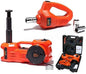 360¡Ã Light Electric Car Jack 5 Ton Hydraulic Floor Jack With Built-In Tire Inflator Pump & Led Light - 2-Way Power Supply, Extra Safety Hammer - 12V Electric Hydraulic Car Jack For Tire Replacement¡­