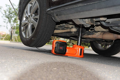 360¡Ã Light Electric Car Jack 5 Ton Hydraulic Floor Jack With Built-In Tire Inflator Pump & Led Light - 2-Way Power Supply, Extra Safety Hammer - 12V Electric Hydraulic Car Jack For Tire Replacement¡­